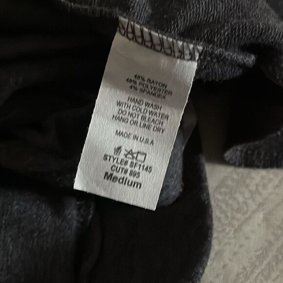 Six Fifty Dark Grey Sweatpants with Leopard Drawstring Tie - Size S - Picture 8 of 8